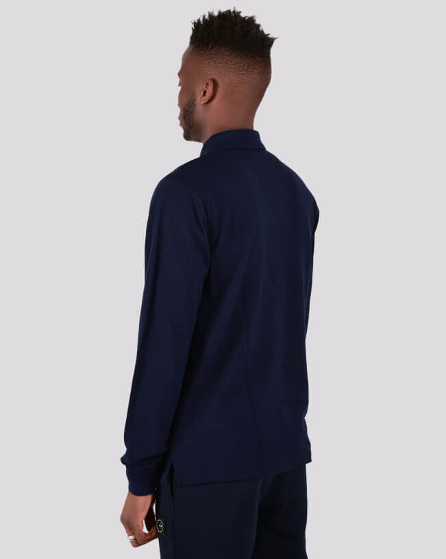 Marshall Artist Long Sleeved Siren Polo in Navy
