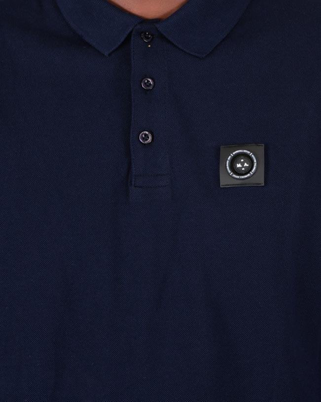 Marshall Artist Long Sleeved Siren Polo in Navy