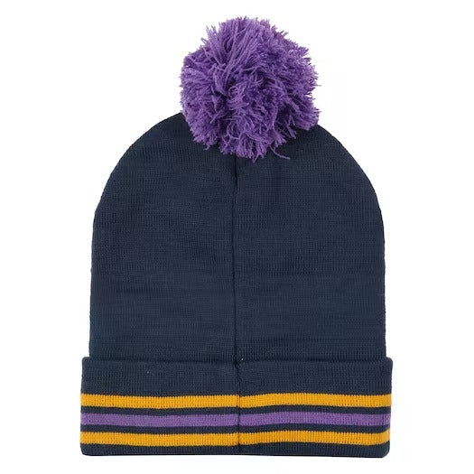 Penfield Intarsia Knit Striped Bobble Hat Navy Blazer