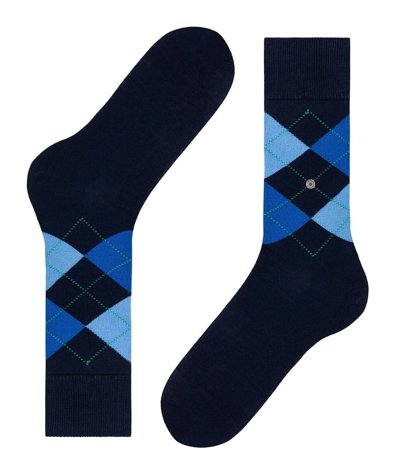 Burlington Manchester Argyle Socks in Marine Navy