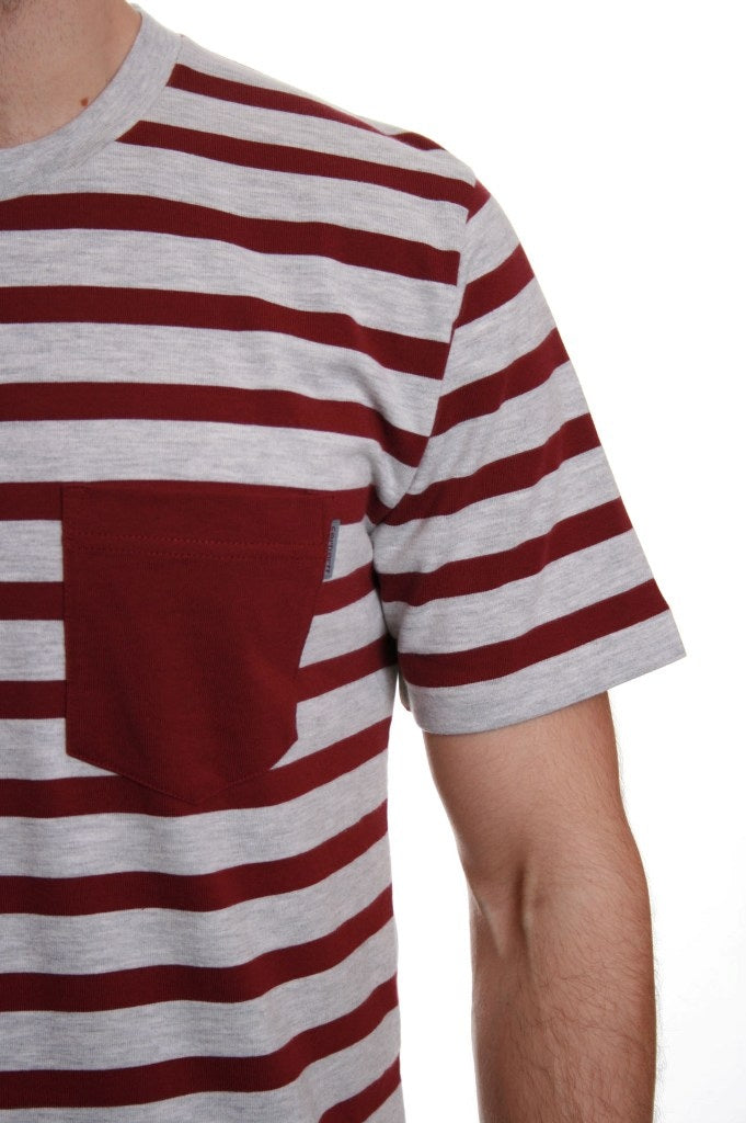 Carhartt Oceanic Stripe T Shirt in Varnish Light Grey Heather