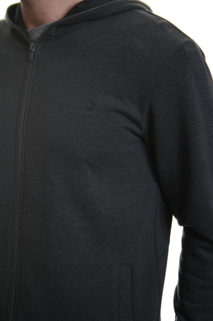 Junk de Luxe Edinburgh Zip Hoody in Black Wash Inocencia