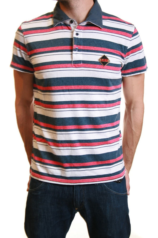 Lee Gilles Striped Polo T Shirt