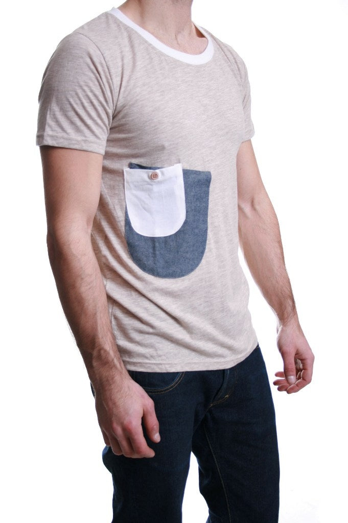 Humor Neu Crew T Shirt in Off White