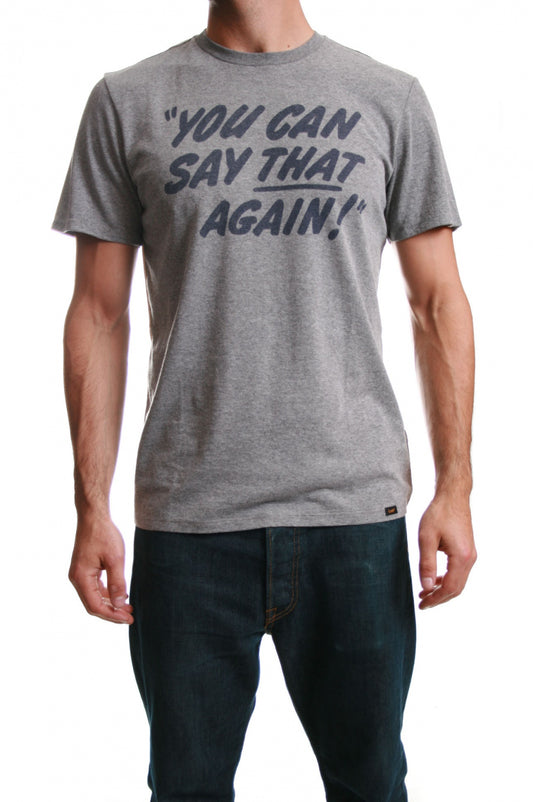 Lee Slogan T Shirt in Grey Mele