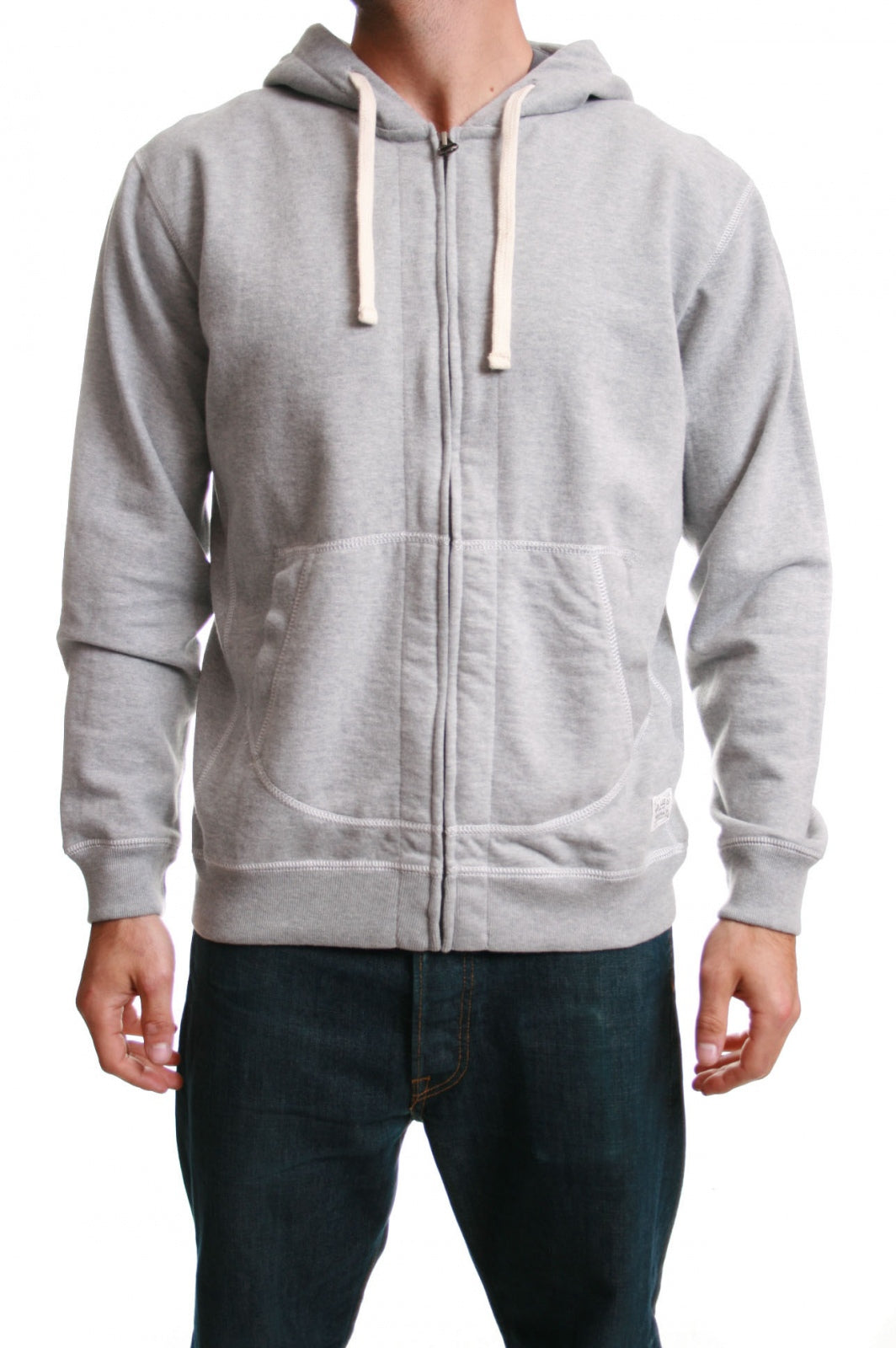 Lee Classic Hooded Zip Top in Light Grey