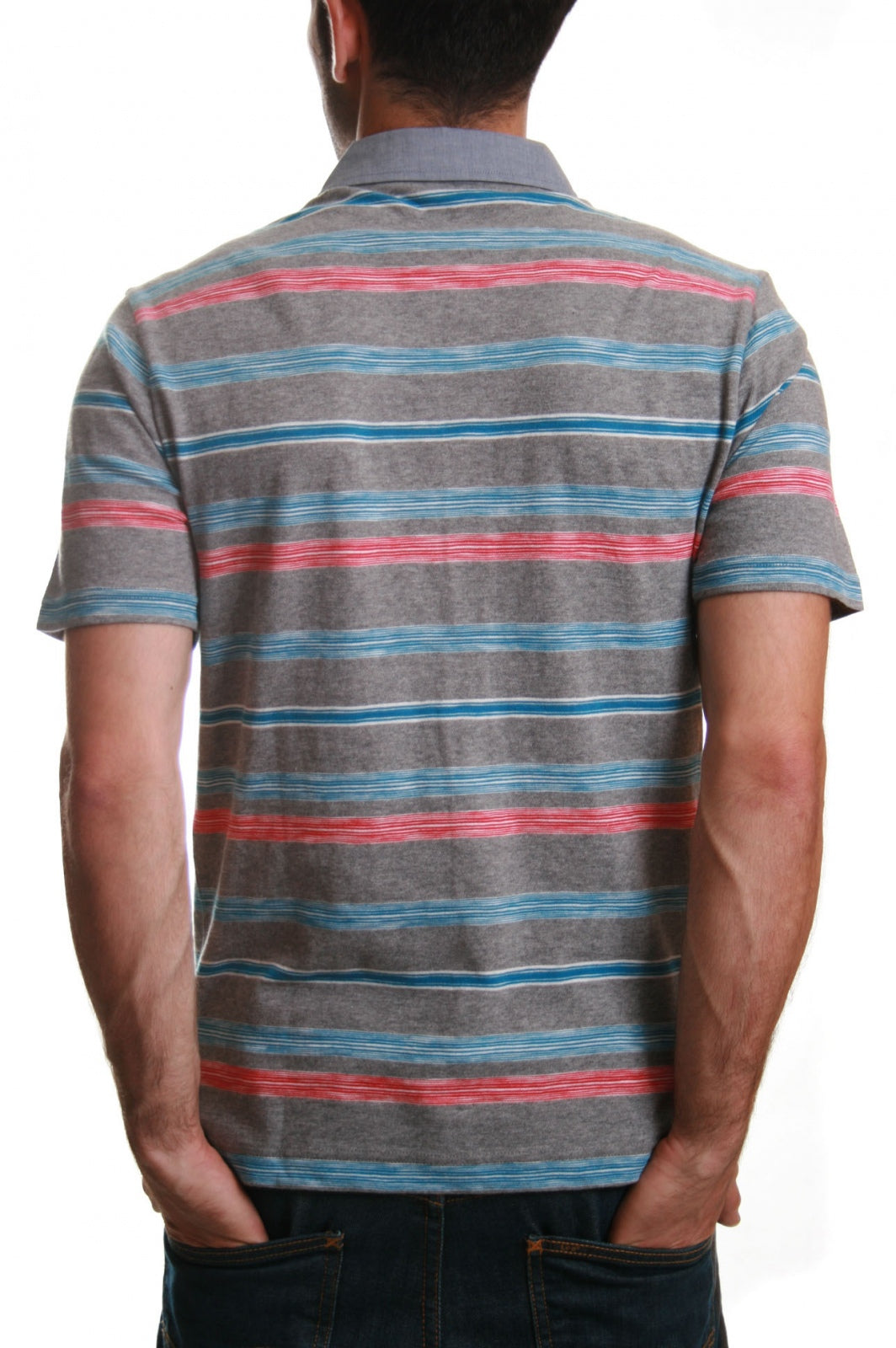 Original Penguin Pocket Polo With Contrast Stripe in Grey
