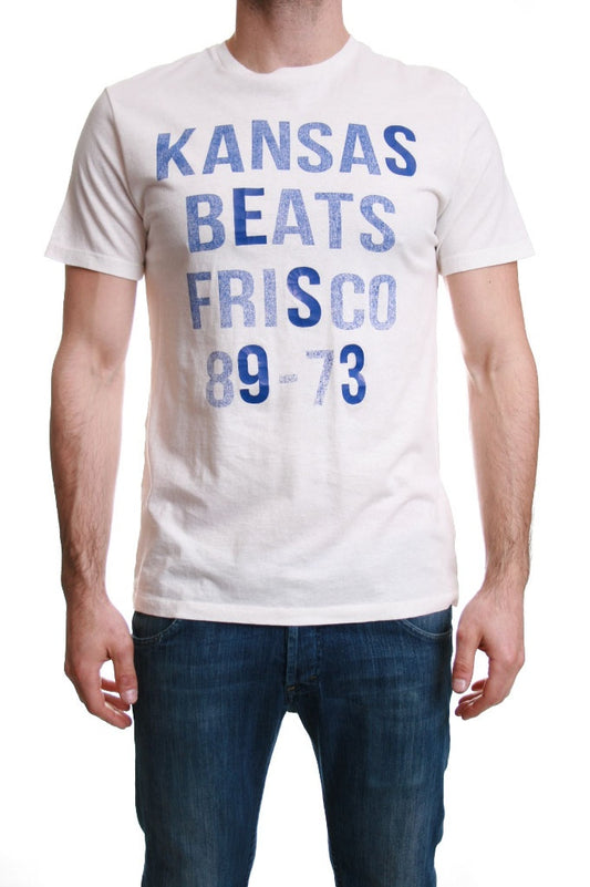 Lee Kansas Beats Printed T Shirt in Cloud White