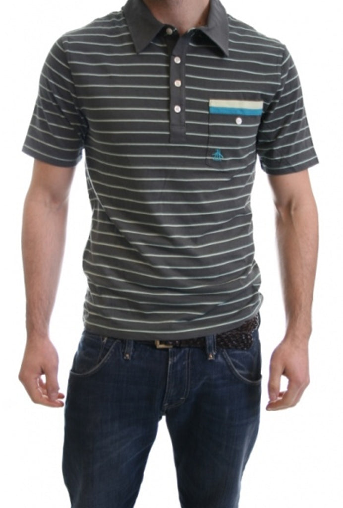 Original Penguin dark shadow stripe T Shirt