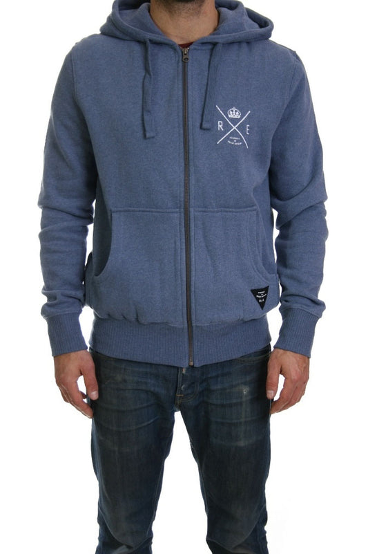 Realm & Empire RXE Hooded Sweat Top in Blue Marl