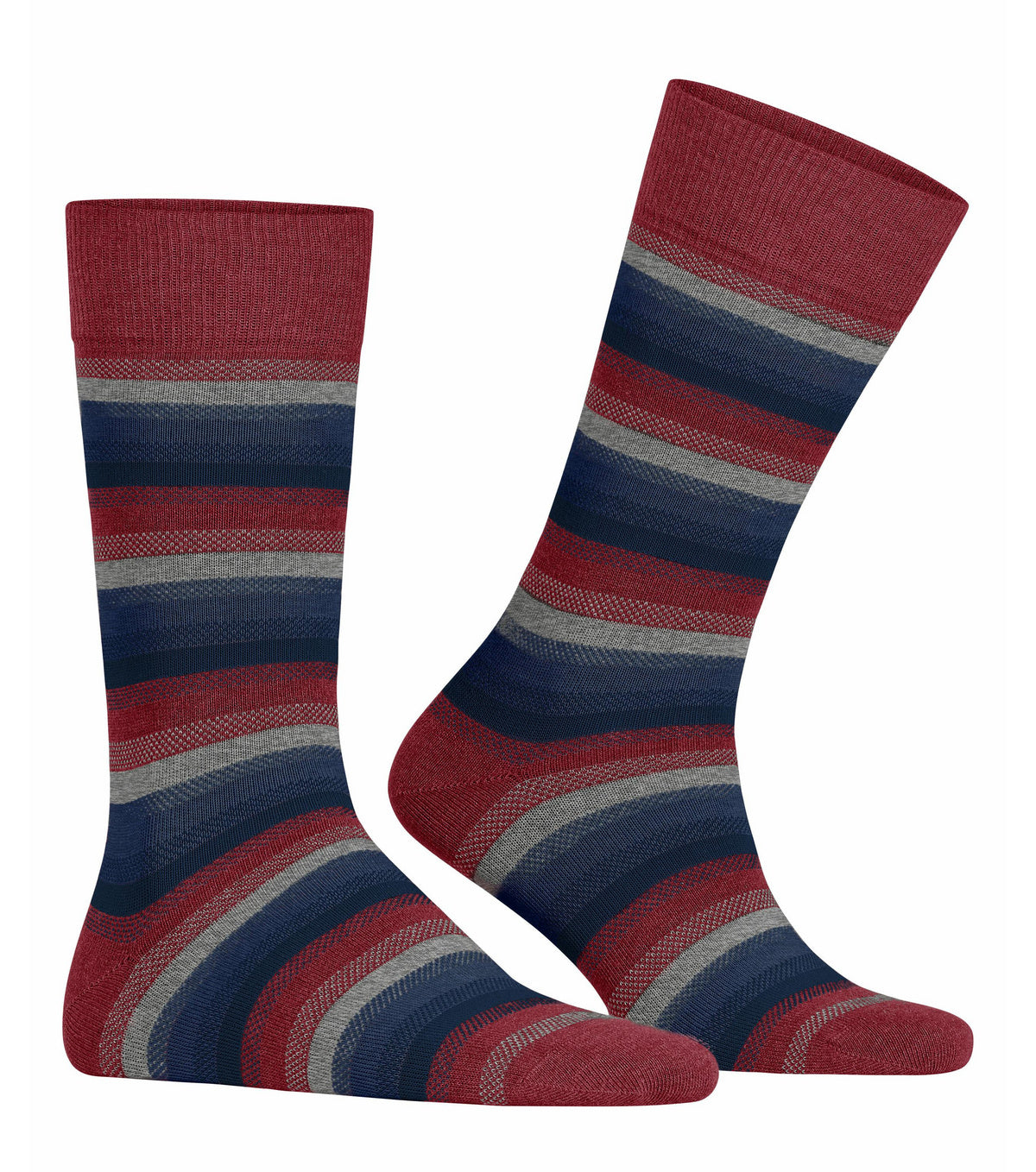 Burlington Devon Stripe Socks Red