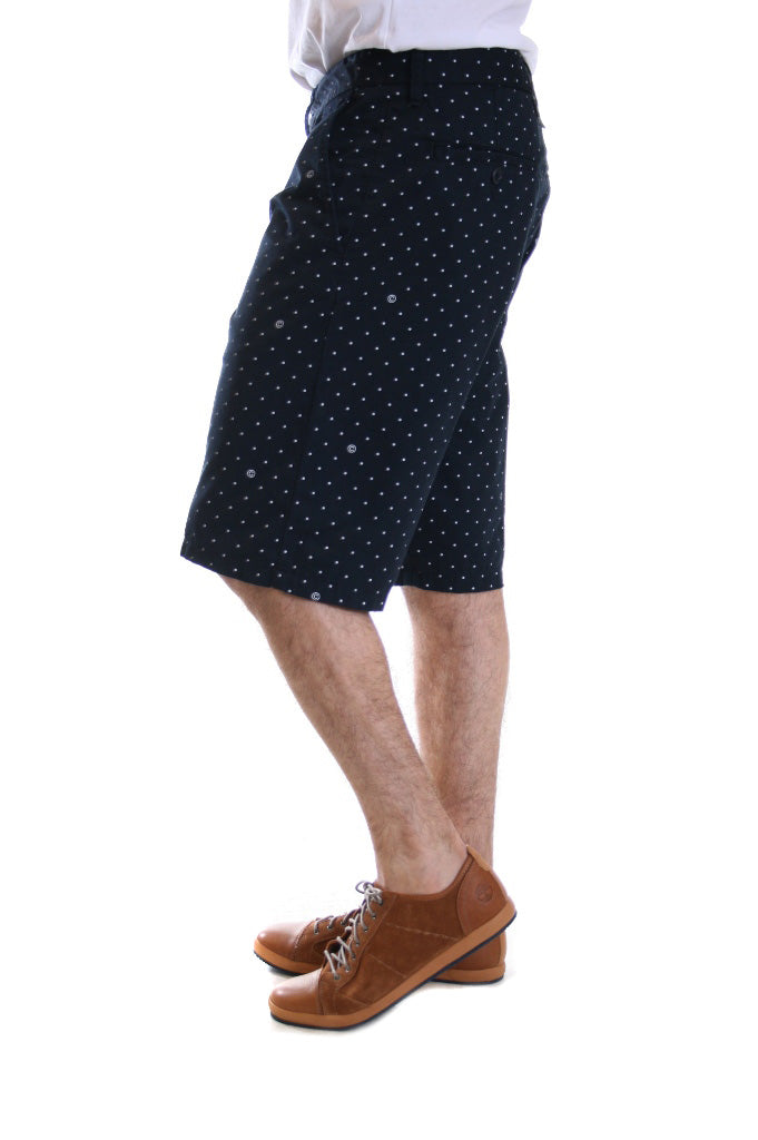 Carhartt Johnson Polka Dot Short in Black Rinse