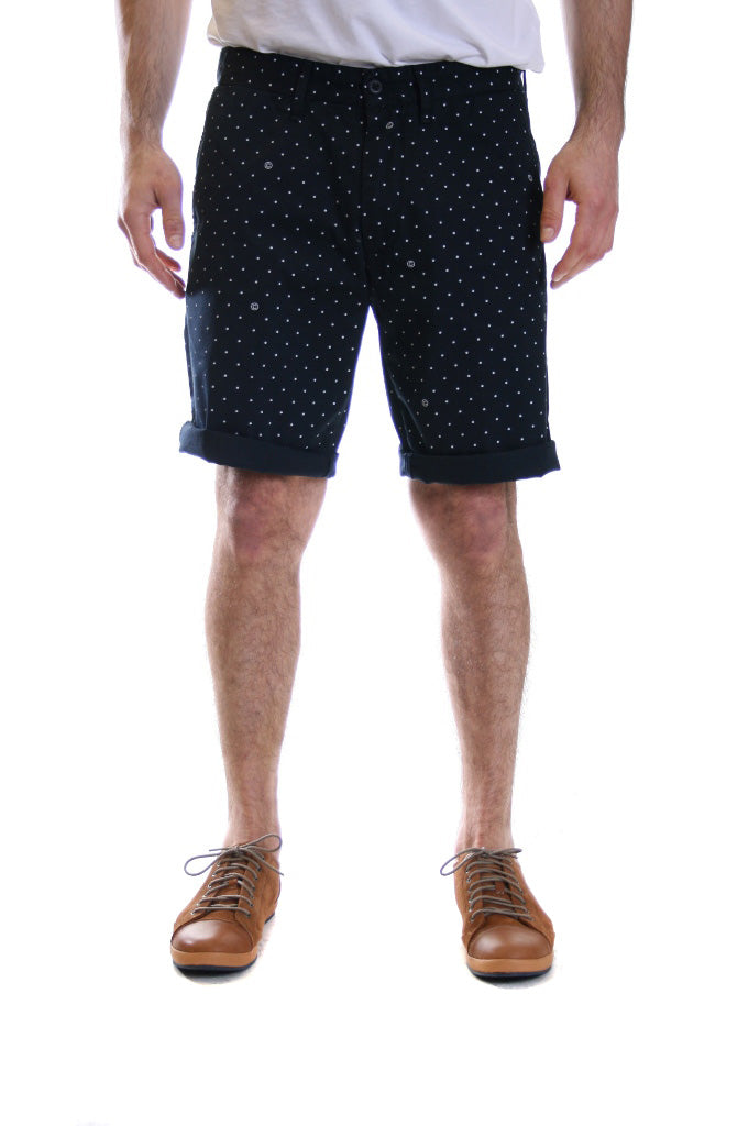 Carhartt Johnson Polka Dot Short in Black Rinse