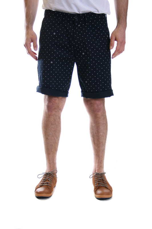 Carhartt Johnson Polka Dot Short in Black Rinse