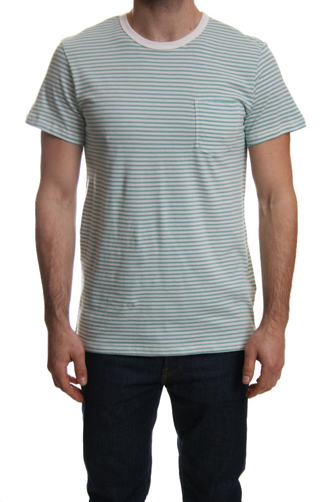 Lee Stripe Pocket in Dusty Turquoise