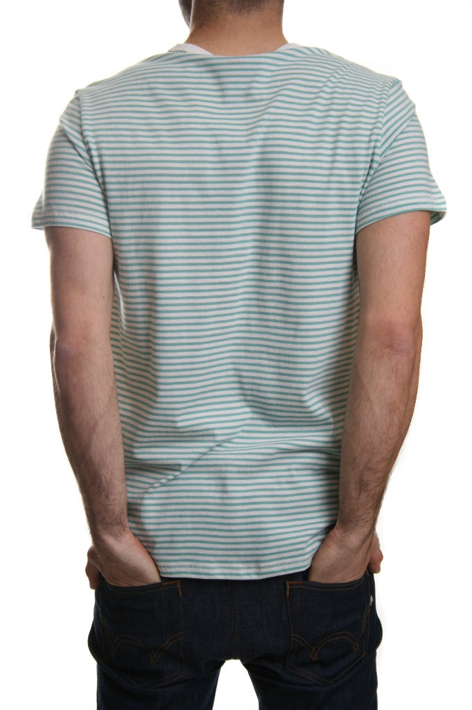Lee Stripe Pocket in Dusty Turquoise