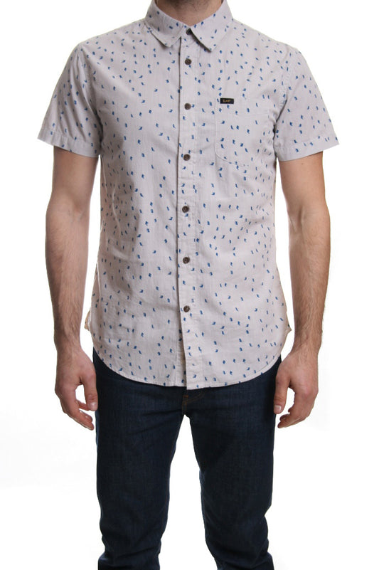 Lee Short Sleeve Pattern Shirt in Chalk
