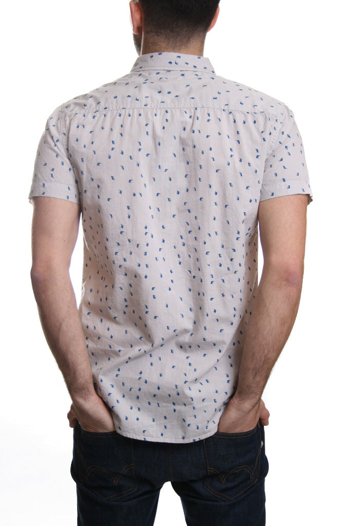 Lee Short Sleeve Pattern Shirt in Chalk