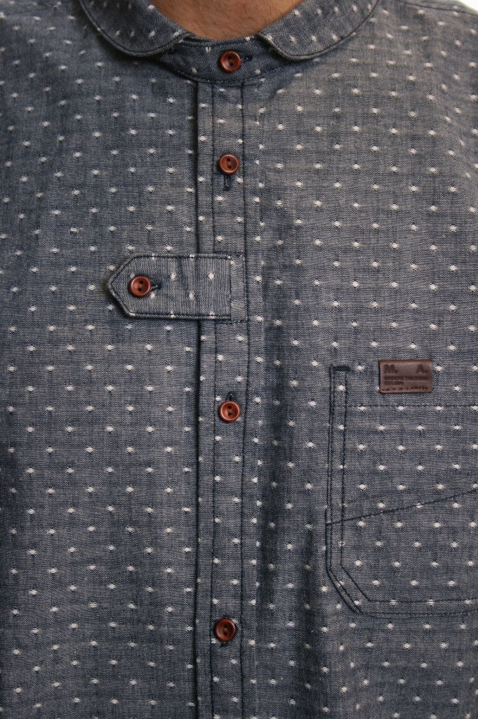 Marshall Artist Double Pocket Shirt in Dark Indigo