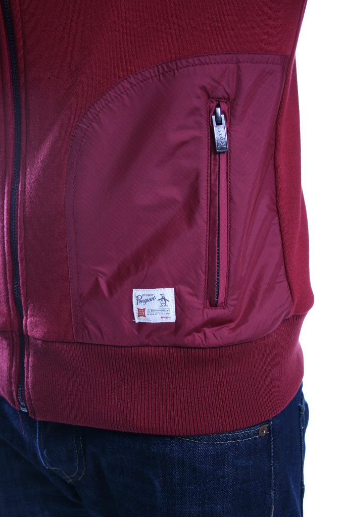 Original Penguin Backford Hooded Top in Biking Red