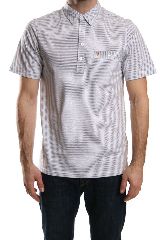 Farah Kasmin Dot Polo in White