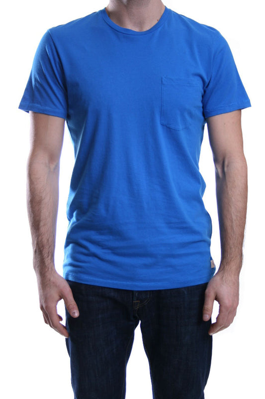 Edwin Pocket T Shirt in Saxe Blue