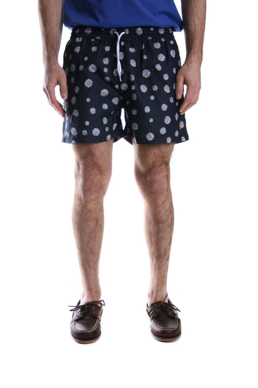 Farah Rufus Dot Swim Shorts in True Navy