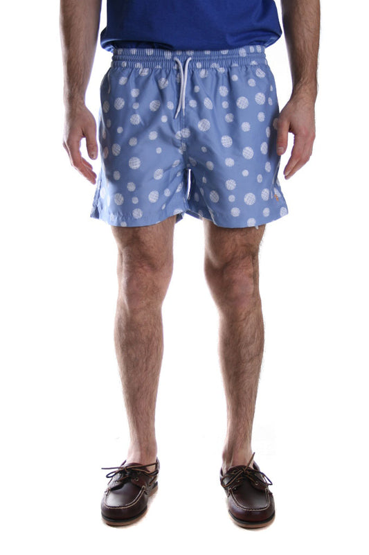 Farah Rufus Dot Swim Shorts in Polar Blue