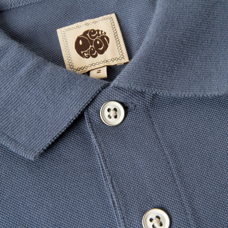Pretty Green Thore Embroidered Pocket Polo In Airforce Blue