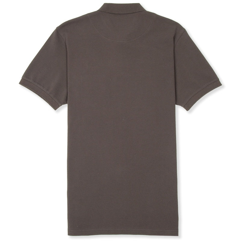 Pretty Green Thore Embroidered Pocket Polo In Charcoal