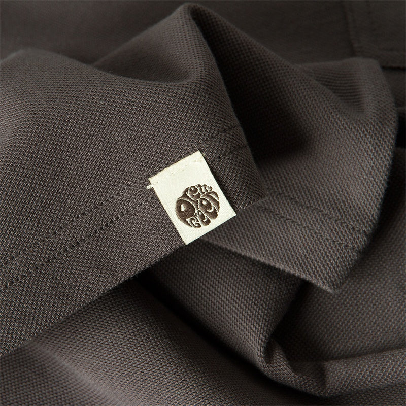 Pretty Green Thore Embroidered Pocket Polo In Charcoal