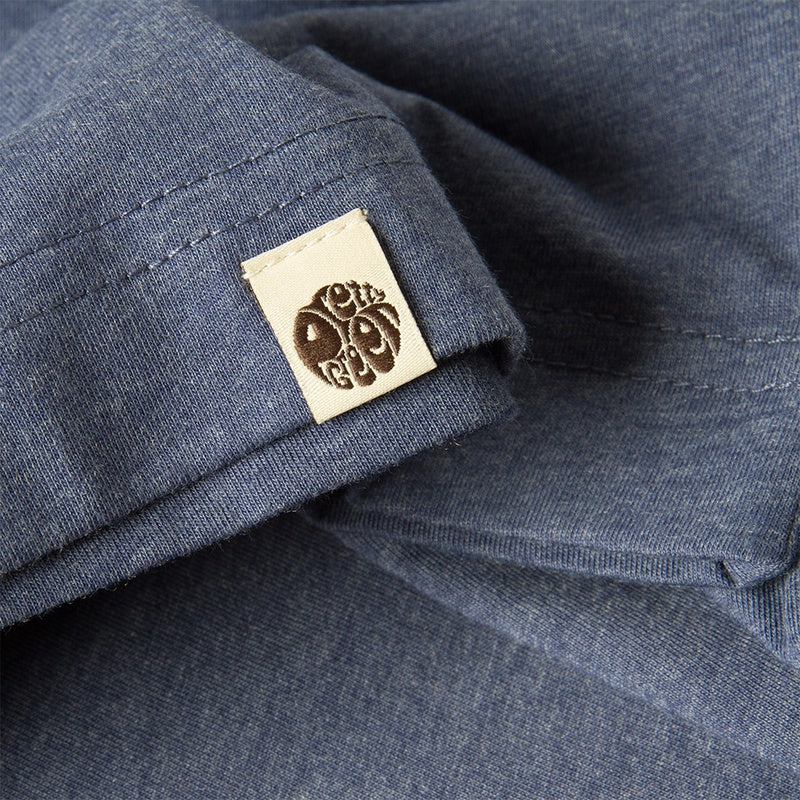 Pretty Green Thore Embroidered Pocket Crew Tee in Airforce Blue
