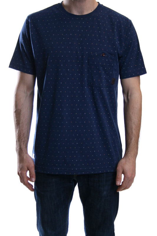 Marshall Artist Flagship Print T Shirt in Navy
