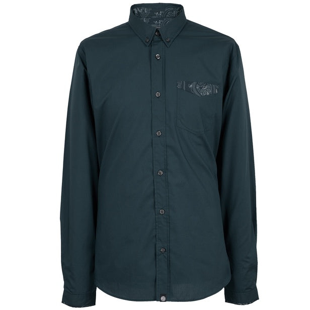Pretty Green Paisley Pocket Shirt in Navy