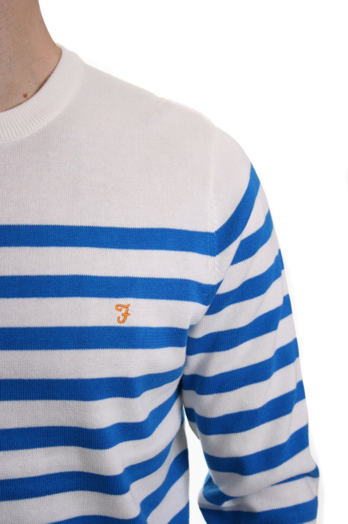 Farah Stanford Striped Jumper in Ecru