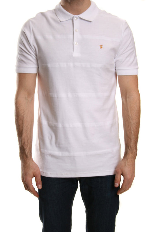 Farah Garner Polo Top in White