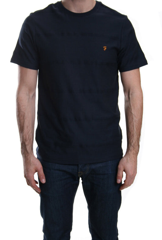 Farah Duchy Crew Neck T Shirt in True Navy