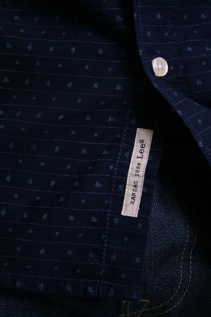 Lee Short Slim Fit Pattern Shirt in Navy