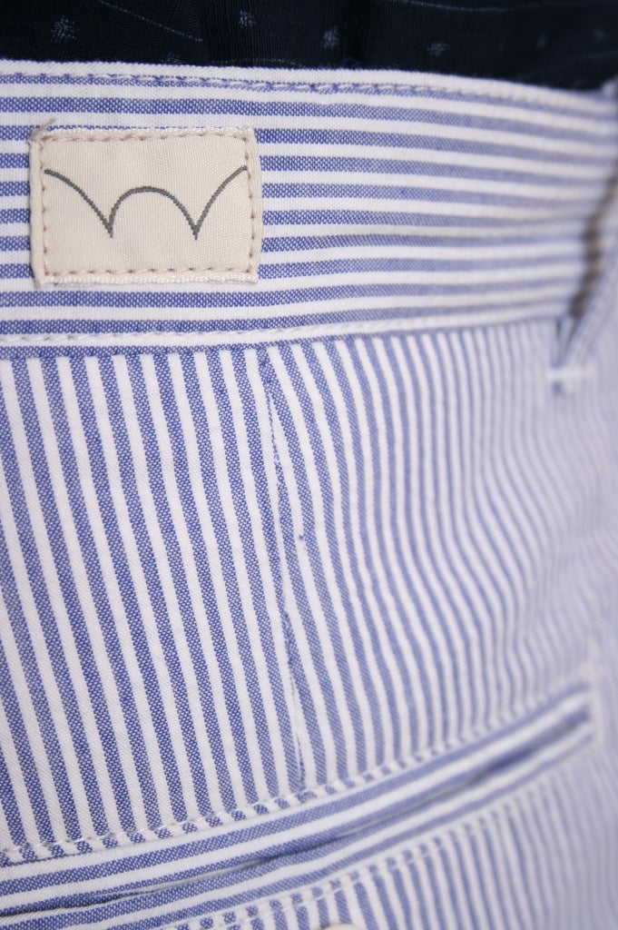 Edwin French Stripe Rail Shorts – Inocencia