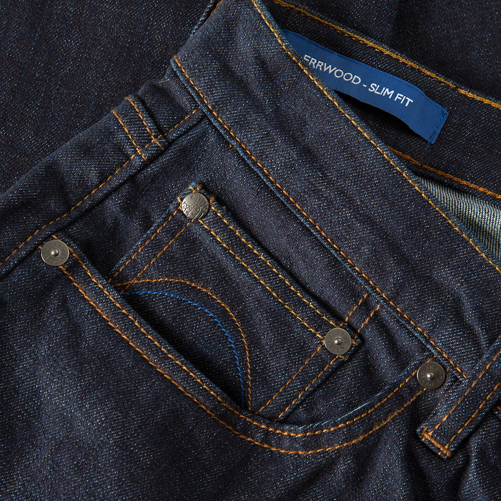 Pretty Green Erwood Slim Fit jeans in Rinse Wash