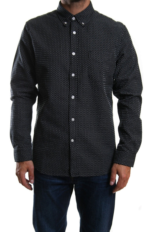 Edwin Standard Dobby Shirt in Black