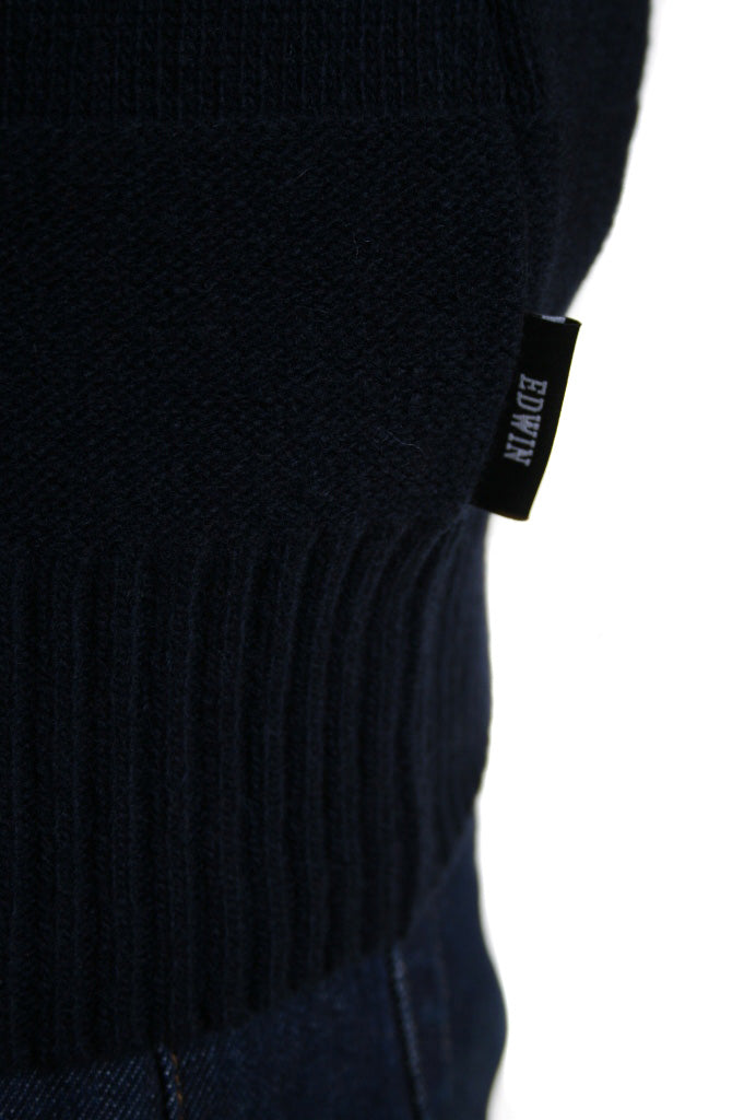 Edwin Standard Stripe Wool Blend Jumper in Navy