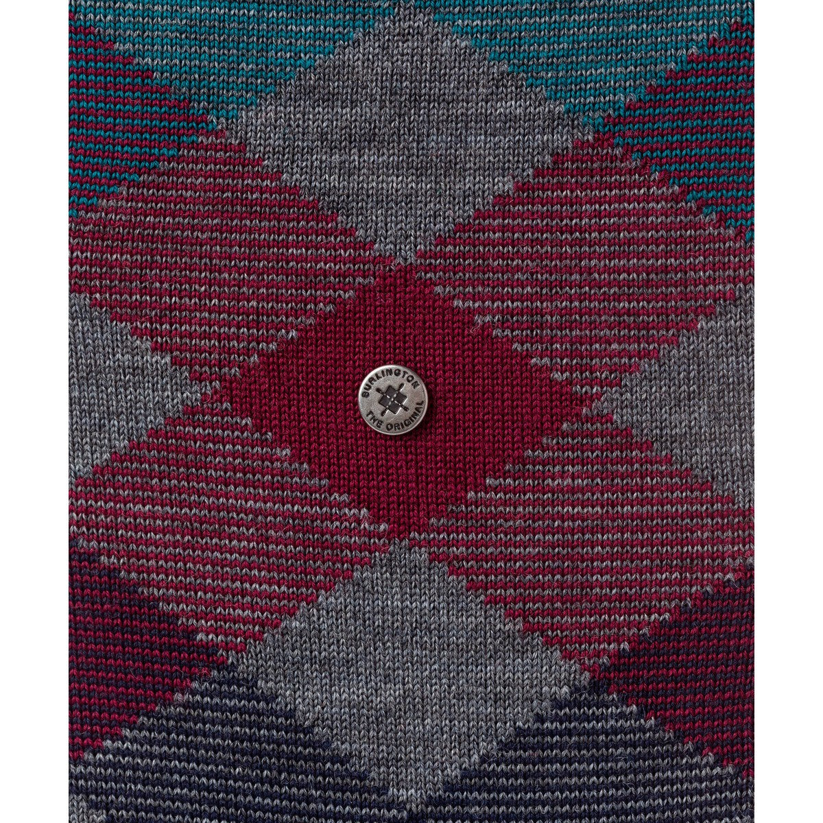 Burlington Newcastle Tartan Socks in Basalt Grey 3072