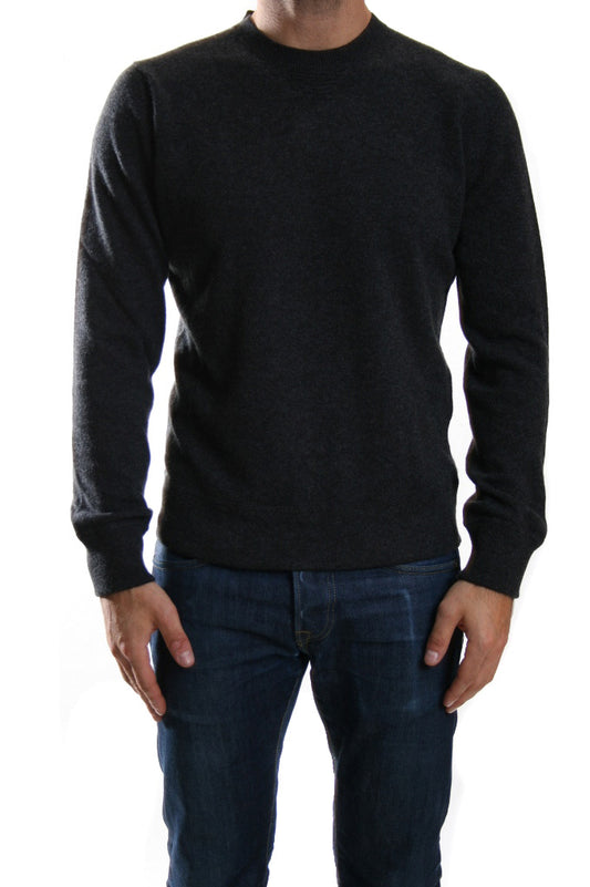 Baracuta Crew Neck Cashwool Jumper in Charcoal Grey