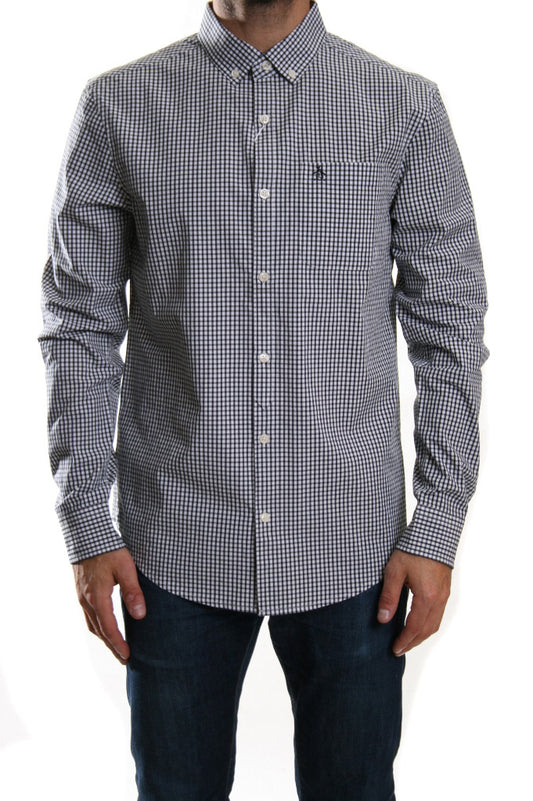 Original Penguin Gingham Check Shirt True Black