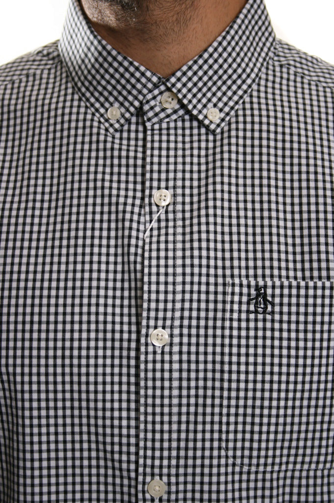 Original Penguin Gingham Check Shirt True Black