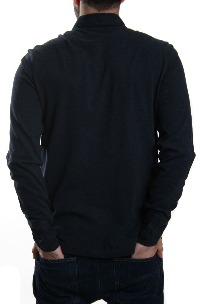 Farah Long Sleeve Merriweather Top in True Navy Marl