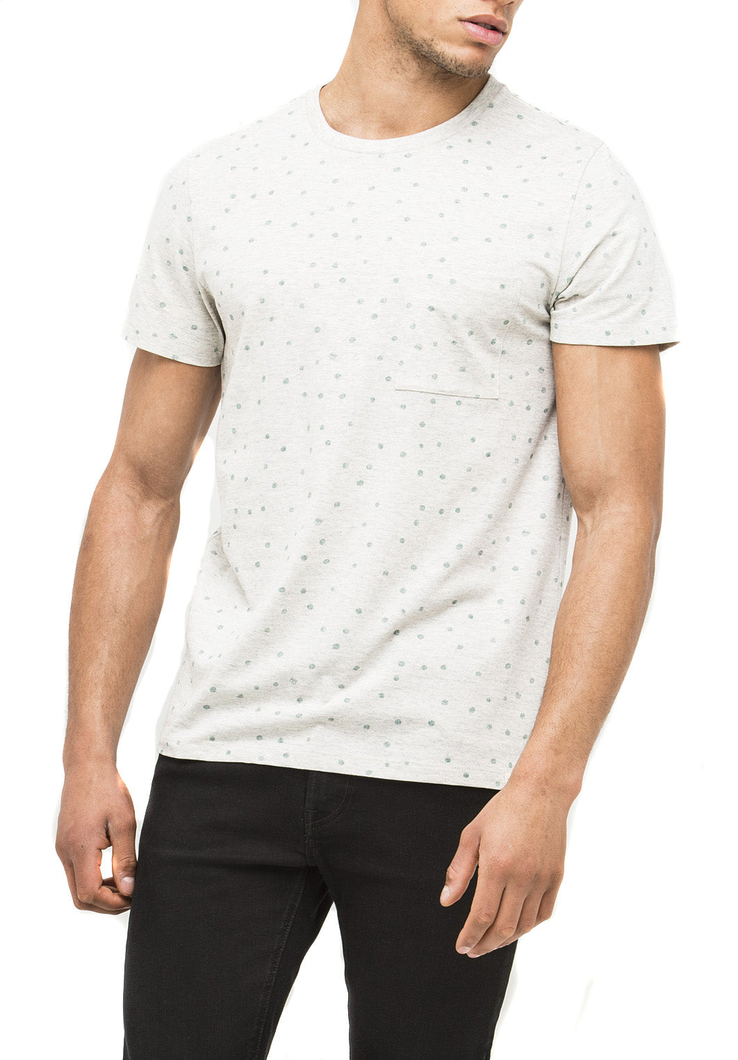 Lee Aop Dot Pocket T-Shirt in Grey Mele
