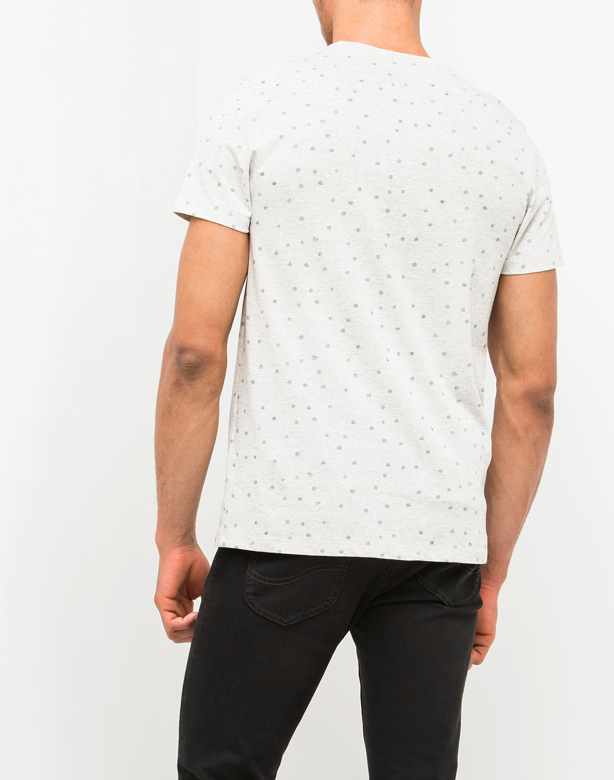 Lee Aop Dot Pocket T-Shirt in Grey Mele