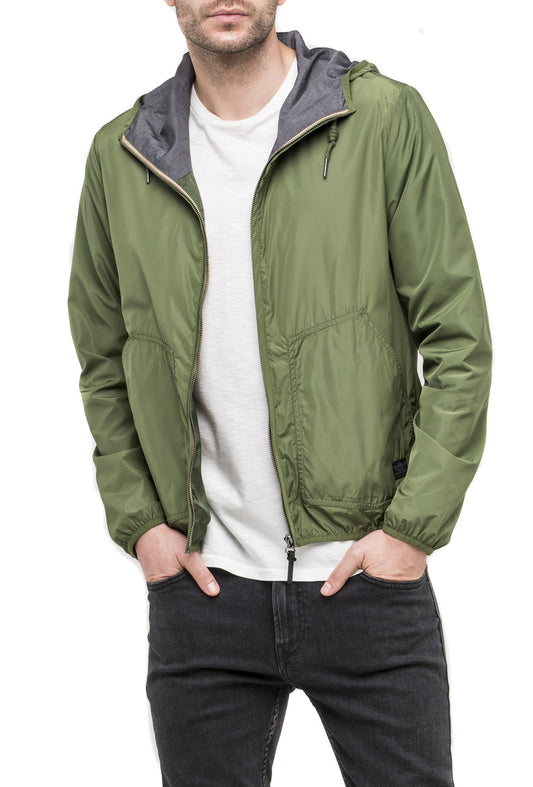 Lee Hooded Windbreaker Rain jacket Military Green